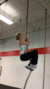 Kim B.'s  first rope climb since elementary school!!!